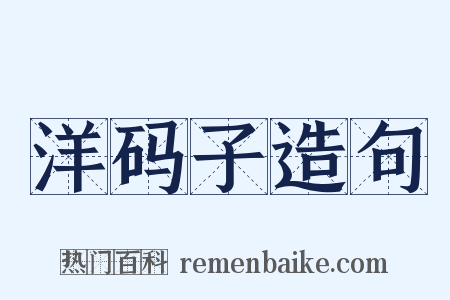 洋码子造句是什么意思的图片